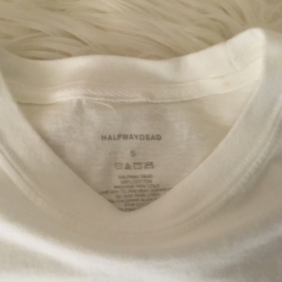 Half-Way Dead White T-Shirt with print - Picture 3 of 3